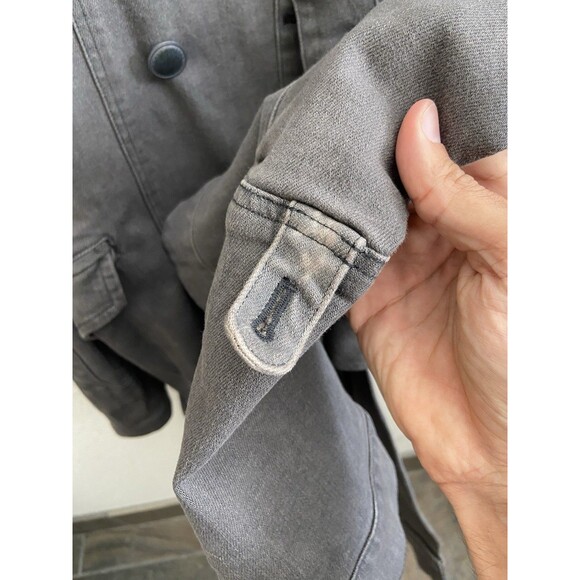 Robert Geller Double Breasted Trench Coat Men's 48 (Large) Missing Belt / Fading - Picture 6 of 14